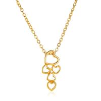 Zinc Alloy Jewelry Necklace with 1.97inch extender chain Heart plated fashion jewelry & for woman nickel lead & cadmium free Sold Per Approx 18.78 Inch Strand