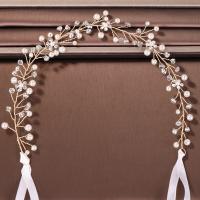 Headband Zinc Alloy with Plastic Pearl fashion jewelry & for woman & with rhinestone golden nickel lead & cadmium free Sold By PC