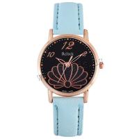Women Wrist Watch, PU Leather, with Glass & 304 Stainless Steel & Tibetan Style, Round, rose gold color plated, fashion jewelry & Chinese movement & for woman, more colors for choice, 32x8mm, Length:Approx 235 mm, Sold By PC