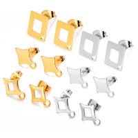 Stainless Steel Earring Stud Component 304 Stainless Steel Vacuum Ion Plating DIY Sold By PC