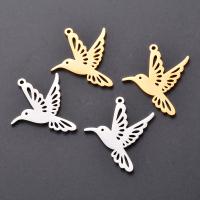 Stainless Steel Animal Pendants, 304 Stainless Steel, Bird, Vacuum Ion Plating, DIY, more colors for choice, 25x29mm, Sold By PC