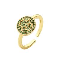 Cubic Zirconia Micro Pave Brass Ring, plated, fashion jewelry & micro pave cubic zirconia, more colors for choice, nickel, lead & cadmium free, inner diameter:17 ~21mm, Sold By PC