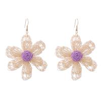Earring Jewelry Rattan Flower handmade fashion jewelry & for woman Sold By Pair