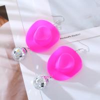 Acrylic Jewelry Earring with Zinc Alloy handmade fashion jewelry & for woman Sold By Pair