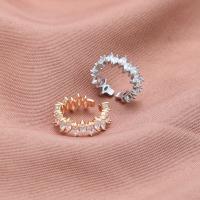 Krychlový Circonia Micro vydláždit mosazný prsten, Mosaz, módní šperky & micro vydláždit kubické zirkony & pro ženy, více barev na výběr, nikl, olovo a kadmium zdarma, 18mm, Prodáno By PC