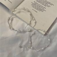 925 Sterling Silver šperky sady, s Sladkovodní Pearl, á, různé styly pro výběr & pro ženy, stříbro, Prodáno By PC