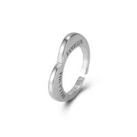Sterling Silver Nakit Finger Ring, 925 Sterling Silver, pozlaćen, modni nakit & za žene, srebro, Veličina:14, Prodano By PC