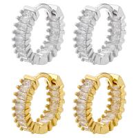 Brass Leverback Earring, plated, micro pave cubic zirconia & for woman, more colors for choice, Sold By Pair