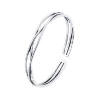 Brass Bracelet & Bangle plated fashion jewelry & for woman silver color Inner Approx 58mm Sold By PC