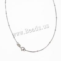 925 Sterling Silver Necklaces, plated, different size for choice & for woman, silver color, Sold By PC