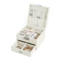 PU Multifunctionele Jewelry Box, met Katoenfluweel, Rechthoek, drie lagen & Draagbare & Stofdicht, meer kleuren voor de keuze, 160x160x110mm, Verkocht door PC