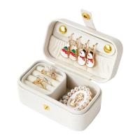 PU Multifunctionele Jewelry Box, met Katoenfluweel, Draagbare & Mini & Stofdicht, meer kleuren voor de keuze, 95x50x50mm, Verkocht door PC