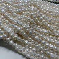 Barocco coltivate in acqua dolce Perla, perla d'acquadolce coltivata naturalmente, DIY, bianco, 9-10mm, Appross. 42PC/filo, Venduto da filo