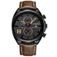 Men Wrist Watch, Tibetan Style, with PU Leather & Glass, Life water resistant & for man, more colors for choice, nickel, lead & cadmium free, 47x14mm, Length:Approx 24 cm, Sold By PC
