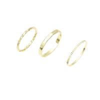 alliage de zinc Bague d'orteil, Placage de couleur d'or, trois pièces & bijoux de mode & pour femme, doré, 14mm, Vendu par fixé