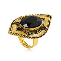 Tibetan Style Open Finger Ring, plated, fashion jewelry & for woman & with rhinestone, more colors for choice, 17mm, Sold By PC