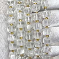 Natürliche klare Quarz Perlen, Klarer Quarz, Quadrat, DIY & facettierte, klar, 8mm, verkauft per ca. 39 cm Strang