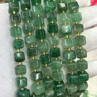 Natural Quartz Jewelry Beads Strawberry Quartz Square DIY & faceted green 8mm Sold Per Approx 39 cm Strand