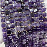 Natürliche Amethyst Perlen, Quadrat, DIY & facettierte, violett, 8mm, verkauft per ca. 39 cm Strang