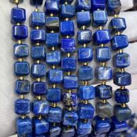 Κυανός Χάντρες, Πλατεία, DIY & πολύπλευρη, μπλε, 8mm, Sold Per Περίπου 39 cm Strand