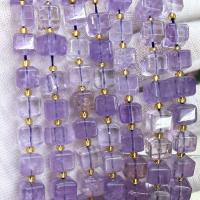 Natural Amethyst Beads, Square, DIY & faceted, light purple, 8mm, Sold Per Approx 39 cm Strand
