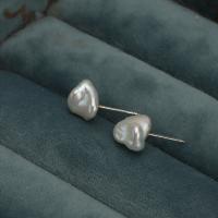 Freshwater Pearl Earrings, fashion jewelry & for woman, white, 8.30x10mm, Sold By Pair