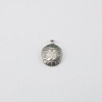Stainless Steel Pendants 304 Stainless Steel Flat Round polished vintage & DIY original color Sold By PC
