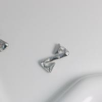 Zinc Alloy S Lås, sølvfarvet forgyldt, du kan DIY, nikkel, bly & cadmium fri, 11x19.60x3.50mm, Solgt af PC