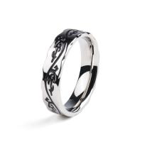 Titanium Steel Finger Ring polished fashion jewelry & Unisex original color nickel lead & cadmium free 5mm Sold By PC