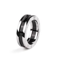 Titan Edelstahl Ringe, Titanstahl, poliert, Modeschmuck & unisex & verschiedene Größen vorhanden, originale Farbe, frei von Nickel, Blei & Kadmium, 7mm, verkauft von PC