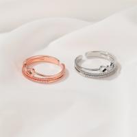 Krychlový Circonia Micro vydláždit mosazný prsten, Mosaz, Bowknot, módní šperky & micro vydláždit kubické zirkony & pro ženy, více barev na výběr, nikl, olovo a kadmium zdarma, Prodáno By PC