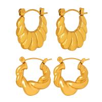 Titan Stahl Ohrring, Titanstahl, Modeschmuck & verschiedene Stile für Wahl & für Frau, keine, 22*21mm,19*16mm, verkauft von Paar