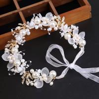 Headband Zinc Alloy with Plastic Pearl for children & with rhinestone Length Approx 32.5 cm Sold By PC