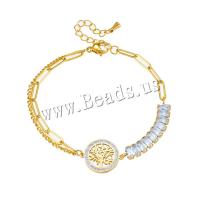 Titanium Steel Bracelet & Bangle with 1.57inch extender chain plated fashion jewelry & for woman & with rhinestone golden 15mm Sold Per Approx 6.3 Inch Strand