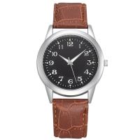 Men Wrist Watch PU Leather with Glass & 304 Stainless Steel & Zinc Alloy Round fashion jewelry & Chinese movement & for man Length Approx 240 mm Sold By PC