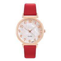 Women Wrist Watch, PU Leather, with Glass & 304 Stainless Steel & Tibetan Style, Round, rose gold color plated, fashion jewelry & Chinese movement & for woman, more colors for choice, 36x10mm, Length:Approx 242 mm, Sold By PC