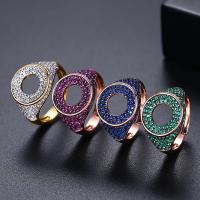 Brass δάχτυλο του δακτυλίου, Ορείχαλκος, κοσμήματα μόδας & για τον άνθρωπο & με στρας, περισσότερα χρώματα για την επιλογή, νικέλιο, μόλυβδο και κάδμιο ελεύθεροι, 13mm, Sold Με PC