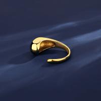 Пальцевидное Кольцо Титановой Стали, титан, ювелирные изделия моды & Женский, золотой, не содержит никель, свинец, 9.6mm, продается PC