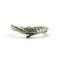 Brass δάχτυλο του δακτυλίου, Ορείχαλκος, Φίδι, επιχρυσωμένο, κοσμήματα μόδας & για άνδρες και γυναίκες, αρχικό χρώμα, Sold Με PC