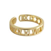 Brass δάχτυλο του δακτυλίου, Ορείχαλκος, επιχρυσωμένο, κοσμήματα μόδας & για άνδρες και γυναίκες, περισσότερα χρώματα για την επιλογή, Sold Με PC