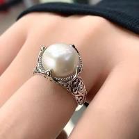 Brass Finger Ring with Plastic Pearl plated fashion jewelry & Unisex original color Sold By PC