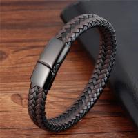 PU Leather Cord Bracelets, fashion jewelry & for man, nickel, lead & cadmium free, 23cm, Sold By PC
