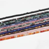Edelstein Schmuckperlen, Zylinder, poliert, DIY & verschiedenen Materialien für die Wahl, 2x2mm, 170PCs/Strang, verkauft von Strang