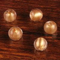 Gold Foil Lampwork Beads, DIY & different size for choice, golden, Sold By PC