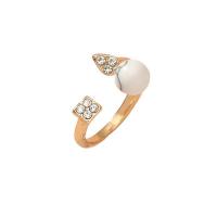 Zinek Prst prsten, s tyrkysový, barva pozlacený, módní šperky & pro ženy & s drahokamu, zlatý, 14mm, Prodáno By PC