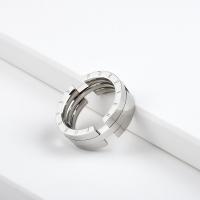 Titanium Čelik Finger Ring, uglađen, modni nakit & bez spolne razlike & različite veličine za izbor, izvorna boja, nikal, olovo i kadmij besplatno, Prodano By PC