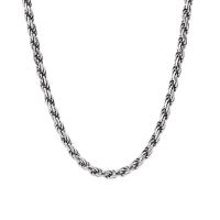 Sterling Silver Κολιέ, 925 ασημένιο ασήμι, κοσμήματα μόδας & διαφορετικού μήκους για επιλογή & για άνδρες και γυναίκες, ασήμι, 2.80mm, Sold Με PC