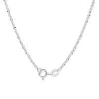 Серебряное ожерелье, 925 пробы, ювелирные изделия моды & Мужская & разный размер для выбора, серебряный, длина:Приблизительно 45 см, продается PC