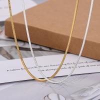 925 Sterling Silver Necklaces with 5cm extender chain plated fashion jewelry & Unisex 1.50mm Length Approx 40 cm Sold By PC