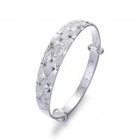 Sterling Zilver Armbanden, 99%, Verstelbare & mode sieraden & verschillende grootte voor keus & voor vrouw, zilver, Binnendiameter:Ca 55mm, Verkocht door PC